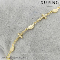 74484-xuping fashion dubai gold jewelry,14k gold cross anklet bracelet, gold anklet jewellery